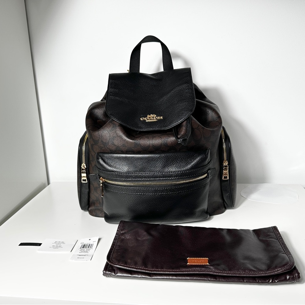 Coach Baby Backpack In Signature Canvas